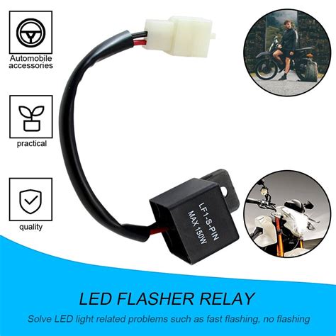 12V 2 Pin Motorfiets Elektronische Led Flasher Rel Grandado