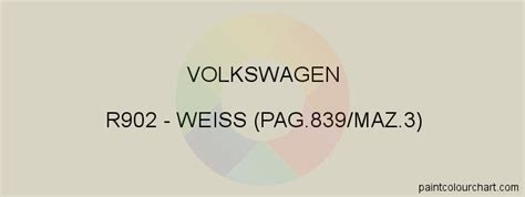 R902 Weiss (pag.839/maz.3) for Volkswagen bodywork | PaintColourChart.com