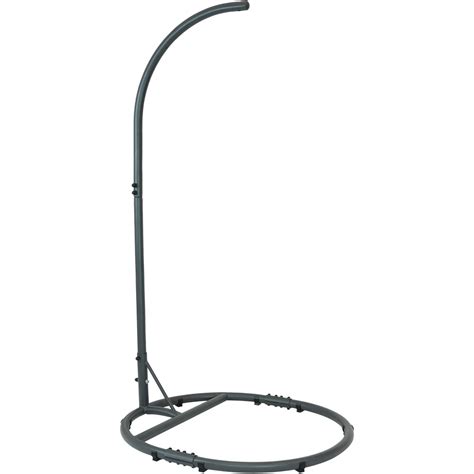 Sunnydaze Egg Chair Stand with Extra-Wide Round Base, Powder-Coated Steel Construction, for ...