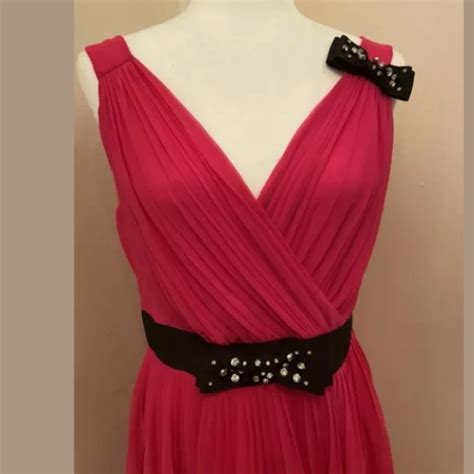 Kate Spade Dresses Kate Spade Hot Pink Embellished Chiffon Dress Poshmark