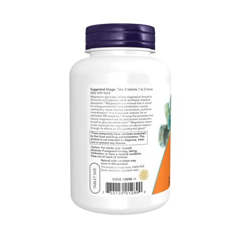 Глицинат Магния Now Foods - купить NOW Magnesium Glycinate 180 таблеток ...