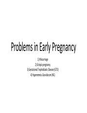 Understanding Early Pregnancy Problems Miscarriage Ectopic Course Hero