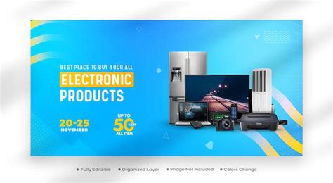 electronic website banner psd  high quality  psd templates