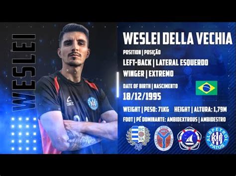 Weslei Della Vechia Left Back Winger Lateral Esquerdo Extremo