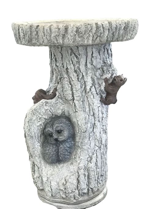 Owl Birdbath Lambe Concrete Handcrafted Concrete Products