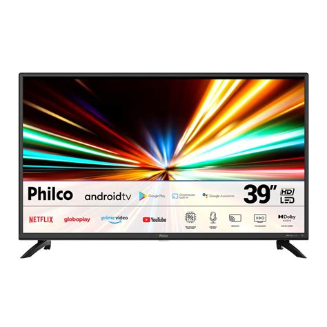 Smart TV LED 39 HD Philco PTV39G71AG11CH Android Tv Google Assistente