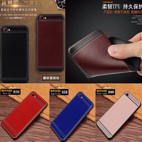 Luxury Ultra Thin Back Case For Oppo A3 Litchi Soft Tpu Gel Protect