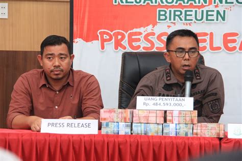 Kejari Bireuen Limpahkan Perkara Dugaan Korupsi Dana Program Pnpm