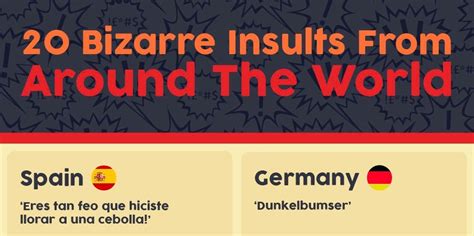 Infographic Of The Weirdest Insults From Around The World