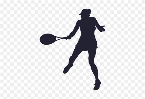 Tennis Player Girl Silhouette Tennis Png Flyclipart