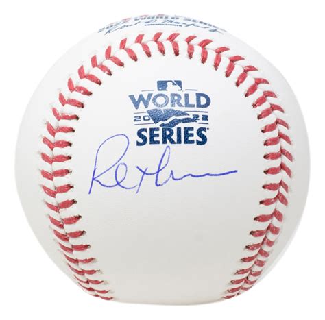 Rob Thomson Signed World Series Logo Baseball Jsa Pristine Auction