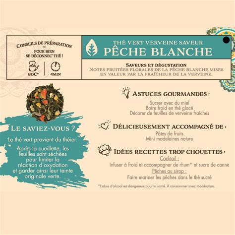 The Vert Verveine Peche Banche