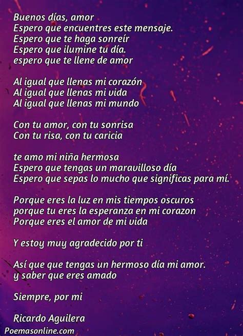 5 Mejores Poemas De Buenos Dias De Amor Para Mi Novia Poemas Online