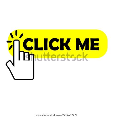 Click Me Button Vector Hand Icon Stock Vector Royalty Free 2212637279