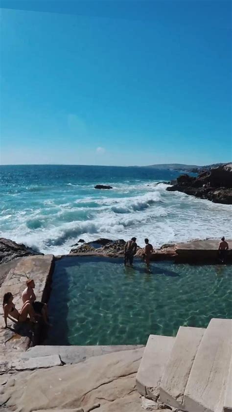 Laguna Beach Hidden Pool Overlooking The Ocean Steps Beach Tide