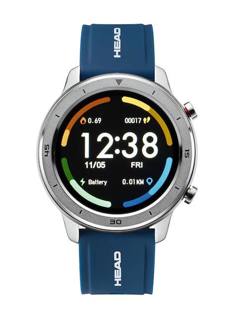 Head Paris 47mm Smartwatch με Παλμογράφο Blue Silver Skroutz gr