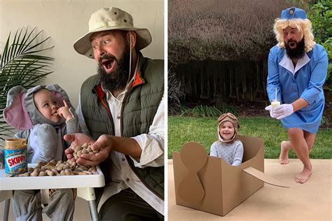 Dad Takes Hilarious Pics With His Daughters In Costumes And Theyre