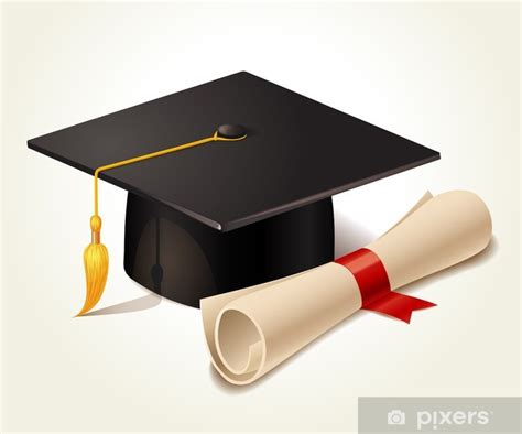 Sticker Graduation cap and diploma - PIXERS.HK