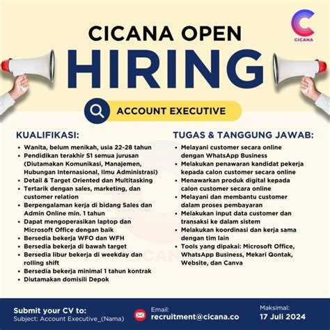 Lowongan Kerja Account Executive Di Pt Cicana Indonesia Corp