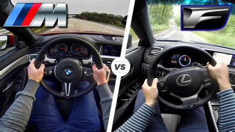 Bmw M5 Vs Lexus Gs F Acceleration Sound And Pov By Autotopnl Youtube