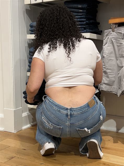 Curly Haired Latina Squatting And Working Oc Tight Jeans Forum