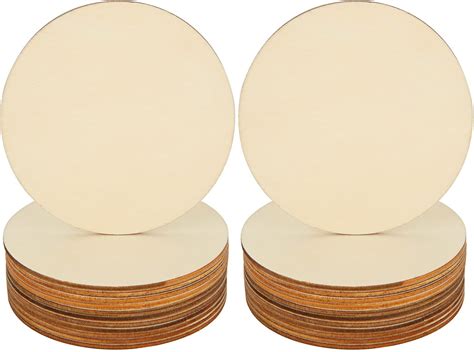 Jmiatry Pcs Unfinished Round Wooden Circles Cm Inch