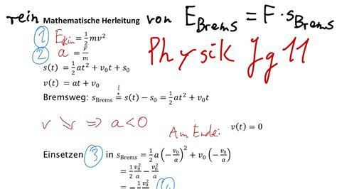 Rein Mathematische Herleitung E Brems F S Brems Youtube