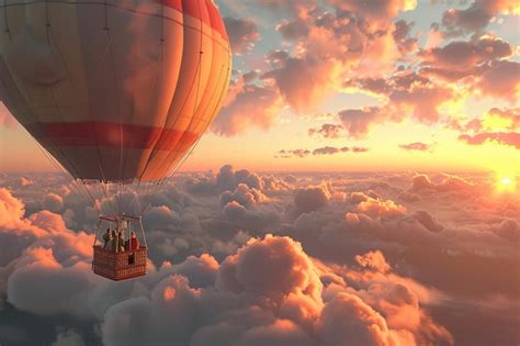 Premium Photo Enchanting Hot Air Balloon Rides At Sunrise