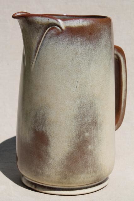 Vintage Frankoma Pottery Plainsman Pitcher Brown Satin Or Desert Gold