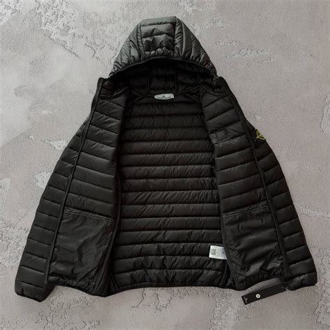 Мужская куртка Stone Island одежда Стон Айленд с капюшоном черная осень ...