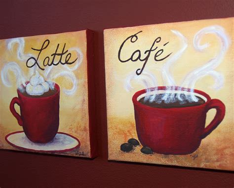 Coffee Poster Coffee Painting Canvas Coffee Artwork Canvas Painting