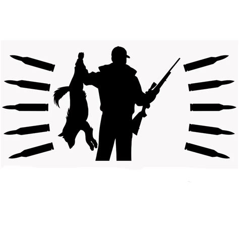 157cm77cm Hunting Sticker Predator Hunter Decal Bullets Vinyl Car