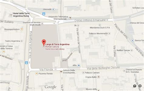 Where is Largo di Torre Argentina map Rome