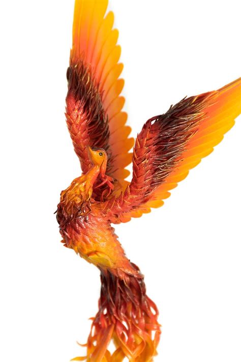 Phoenix Bird Original Handmade Ooak Statuette Fire Bird Etsy