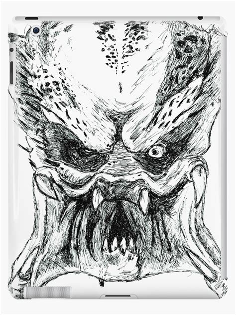 Predator Face Drawing at PaintingValley.com | Explore collection of ...