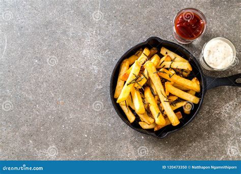 French fries with sauce stock photo. Image of tartar - 120473350