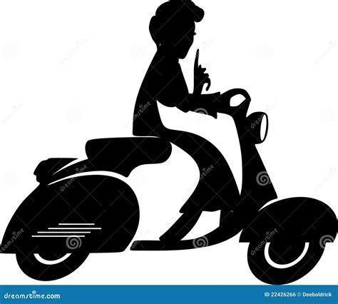 Scooter Lady Silhouette Vector Illustration CartoonDealer 22426266