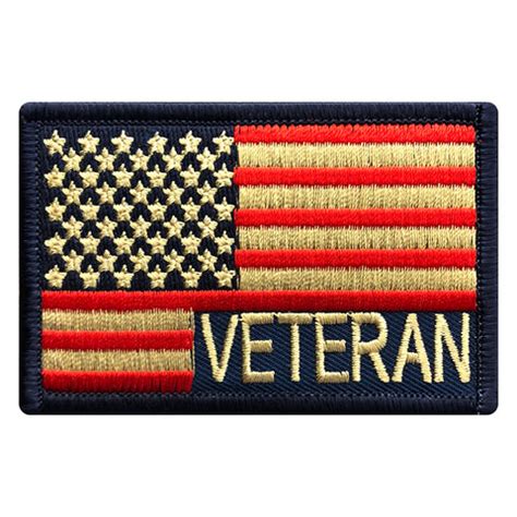 American Flag Veteran Subdued Patch (Embroidered Hook) – MILTACUSA