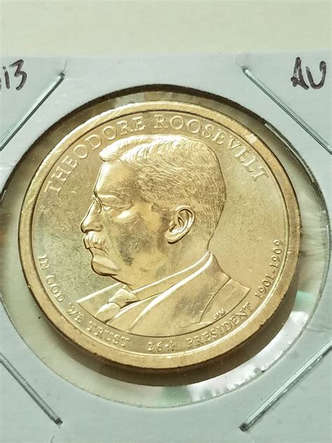 P Theodore Roosevelt Presidential Dollar Au And Off Center For