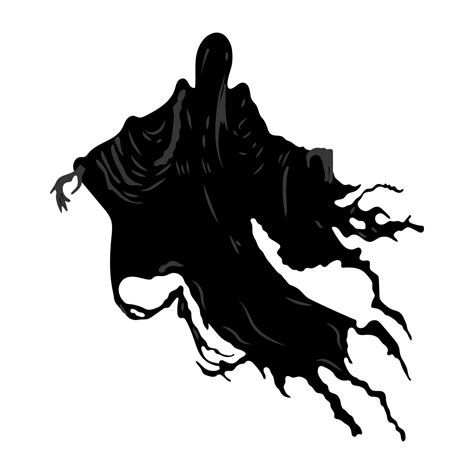 Dementor. Scary ghost. Vector illustration in flat cartoon style ...