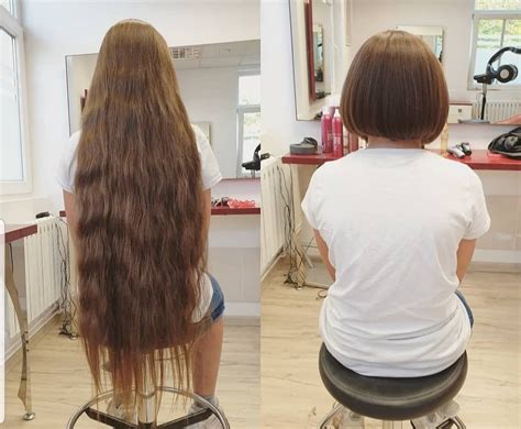 Pin On Before And After Long Hair Cuts Long Hair Cut Short Long