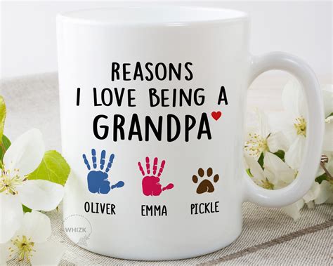 Grandpa Mug Personalized Grandpa Gifts Grandfather Coffee - Etsy