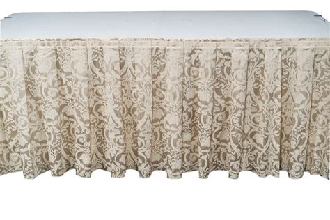 Skirting Gold Damask Chaircovers Over All