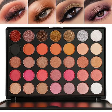 DE LANCI 35 Color Nude Eyeshadow Palette Highly Pigmented Matte Shimmer Glitter Eye Makeup