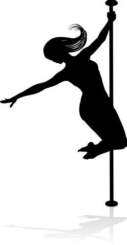 Beautiful Female Girl Sexy Silhouette Stripper Woman Pole Dance Vector Images Over 220