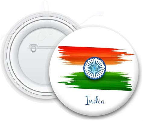 Plastic Round Indian Flag Pin Badge At Rs 2 5 Piece Flag Badge In New