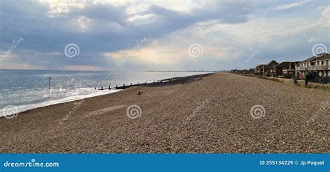 Beach in Hayling Island. stock image. Image of monument - 255134229