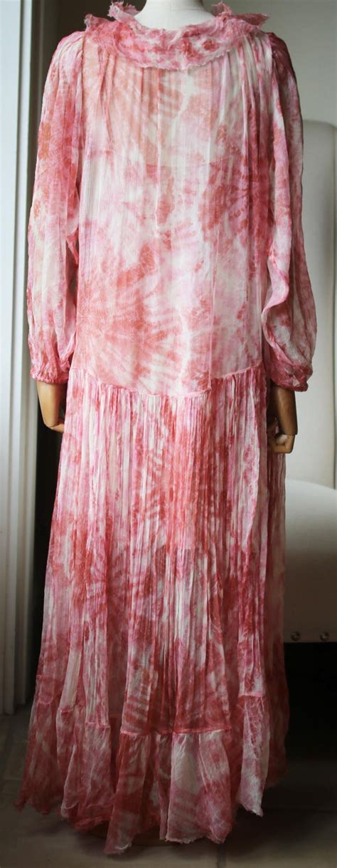 Zimmermann Winsome Tie Dye Silk Georgette Ruffled Midi Dress At 1stdibs