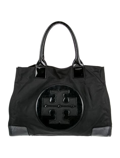 Tory Burch Logo Nylon Tote Bag - Black Totes, Handbags - WTO606272 ...