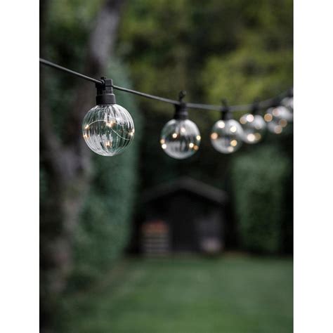 Festoon Lights Linear 10 Bulbs In Black Yester Home